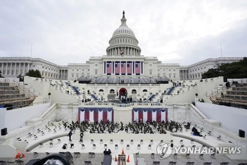 바이든 대통령 취임식 리허설 장면[EPA=연합뉴스]